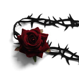 HALLOWEEN GOTH VAMPIRE ROSE NECKLACE_CWMM0119