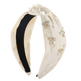 SOLID COLOR PEARL BOW KNOTTED WIDE BRIM HEADBAND_CWAHA2606