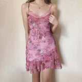 Square Neck Lace Halter Strap Hip Wrap Dress