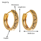 GOLD PLATED SQUARE U SHAPED STUD EARRINGS_CWMM8526