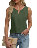 Solid Color Crew Neck Sleeveless Casual Vest