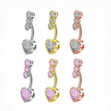 PUNK HEART NAVEL RING FASHION BODY PIERCING_CWMM9371