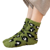 HOME WARM PADDED LEOPARD SOCKS_CWMS0341