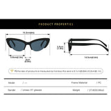 HALF FRAME CAT EYE CANDY COLOR SUNGLASSES_CWASG0470