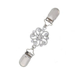 NEW WEDDING PLATINUM DIAMOND SHAWL CLIP_CWMM2200