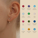 MOTHERS DAY VINTAGE BIRTHSTONE STUD EARRINGS_CWAJE5102