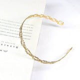ELECTROPLATED LINEAR WRAP HEADBAND_CWAHA0977