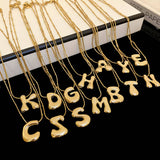 NEW LETTER PENDANT NICHE TEMPERAMENT NECKLACE_CWAJE2063