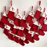 CLASSIC RED LETTER WOOL KNITTED CHRISTMAS SOCKS_CWMS1434
