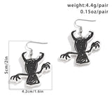 NEW DARK SWEET COOL WITCH GHOST EARRINGS_CWAJE1477