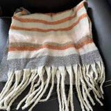 STRIPE SCARF COZY FAUX CASHMERE WINTER WRAP_CWASC2359
