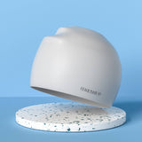 Unisex Silicone Swim Cap For Long Hair Ears_Cwmm6701