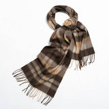 NORDIC PLAID WOOL SCARF WARM WINTER COUPLE WRAP_CWASC2357