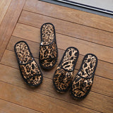 LEOPARD BOW INDOOR SLIPPERS NON SLIP QUIET_CWSHF0197