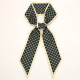 LETTER FLORAL TWILLY SCARF HAIR RIBBON BAG TIE_CWASC0095