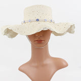Women Casual Visor Dome Wave Brim Straw Hat_Cwah1197