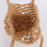 HOLLOW SOLID COLOR SIMPLE SHOULDER WOVEN BAG_CWAB4682