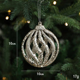 GLITTER REINDEER HOUSE CHRISTMAS TREE ORNAMENT_CWMM9749