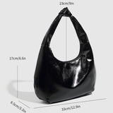 GLOSSY CLOUD SHOULDER BAG WITH MINIMALIST DESIGN_CWAB5705