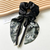 PRINTED BUTTERFLY RIBBON HAIR TIE_CWAHA2432