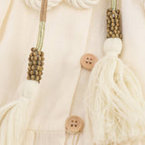 FLORAL EMBROIDERY MINIDRESS WITH DRAWSTRING CUTOUT_CWDSD8316