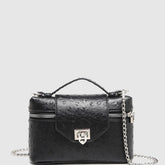 NEW OSTRICH TEXTURE BOXY CHAIN SHOULDER BAG_CWAB5719