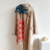 RETRO POLKA DOT WOOL LIKE THICK SCARF SHAWL WINTER_CWASC1440