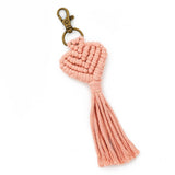 OVE PENDANT WOVEN KEYCHAIN COLORFUL HEART CHARM_CWMM6876