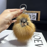 CUTE FOX FUR TAIL DOLL CAR KEYCHAIN BAG PENDANT_CWMM2507