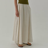 Split Double Pocket A-Line Waist Skirt