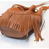 Cwab4539_Drawstring Handmade Tassel Bucket Shoulder Bag