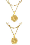 DOUBLE CHAIN INITIALS PENDANT NECKLACE_CWAJE106_B20621
