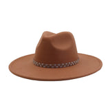 ETHNIC STYLE WOOL BLEND FEDORA HAT MEN WOMEN_CWAH04379
