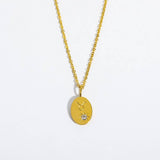 STAINLESS STEEL 26 LETTER ZIRCON PENDANT NECKLACE_CWMM5536