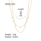 MULTILAYER GOLD PLATE STAINLESS STEEL NECKLACE_CWAJE0619