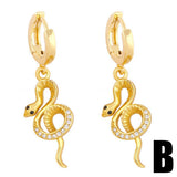 INLAID ZIRCON SNAKE SHAPED PENDANT EARRINGS_CWAJE1046