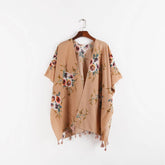 FLORAL PRINT FRONT OPEN KIMONO FOR SUMMER WOMENS_CWASC0783
