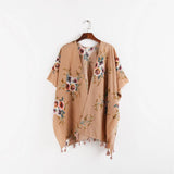 FLORAL PRINT FRONT OPEN KIMONO FOR SUMMER WOMENS_CWASC0783