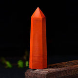 RED JASPER CRYSTAL POINT HEX TOWER_CWMM8126