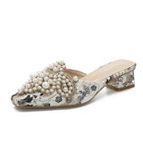 NEW STYLE THICK HEEL PEARL DECORATED SLIPPERS_CWSHS0702