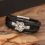 EUROPEAN AND AMERICAN LEATHER BRAIDED BRACELET_CWAJE1466