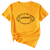Wome Casual Tee With Fun Football Print_Cwdsd8368