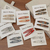 Small Niche Simple Hollow Willow Acetic Acid Metal Hairpin