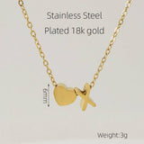 18K GOLD HEART LETTER PENDANT NECKLACE_CWAJE0692