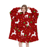 LONG LEOPARD SHERPA HOODIE BLANKET FOR TV SLEEP_CWAHA6522