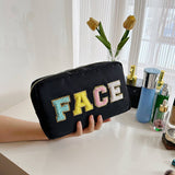 NEW HIGH VALUE LETTER HAND HELD COSMETIC BAG_CWAB4448