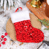 NEW PLUSH WHITE EDGE SEQUINED CHRISTMAS SOCKS_CWMS1439