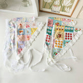CARTOON CUTE FLOWER PATTERN TRIANGLE HEADSCARF_CWAHA1358