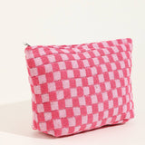 LARGE PLAID WASH BAG COSMETIC BAG_CWAB1034