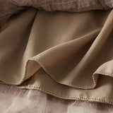 POLKA DOT MESH CAKE SKIRT ONE STEP LONG SKIRT_CWBMS0305